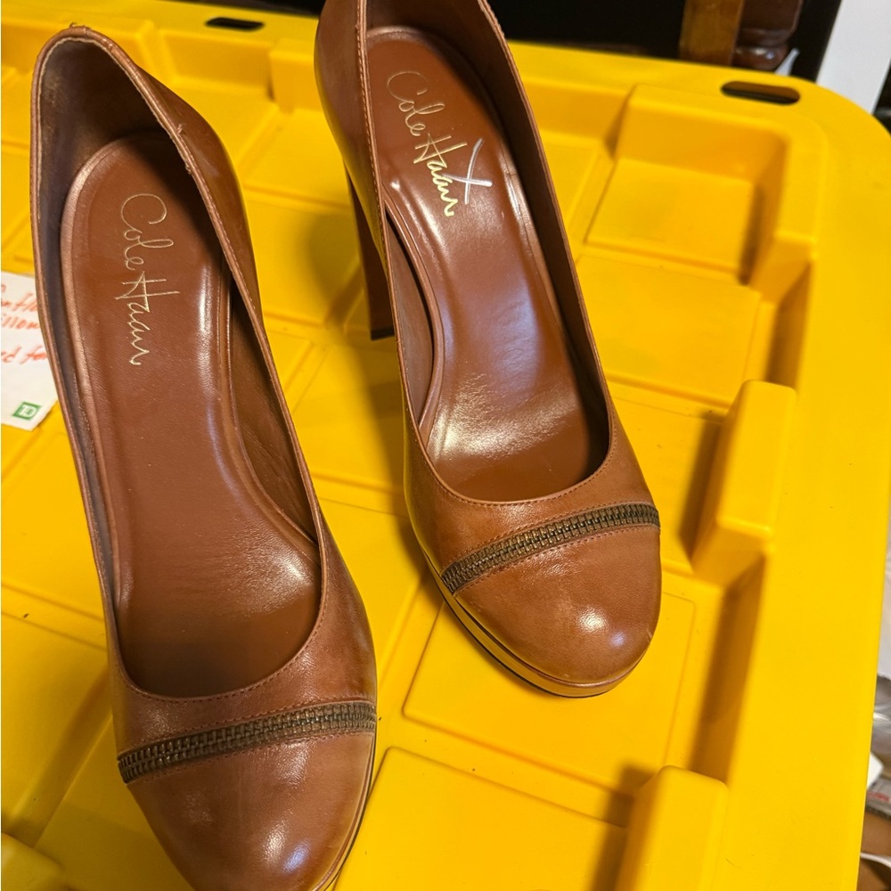 Cole Haan Nike Air Women's Brown Leather Heels